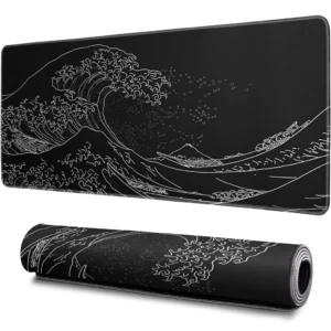 cn-11134207-7ras8-mdaemch43cm45d.webp Large Gaming Mouse Pad Japan Black Sea Wave Mousepads With Non Slip Rubber Base Mouse Mat