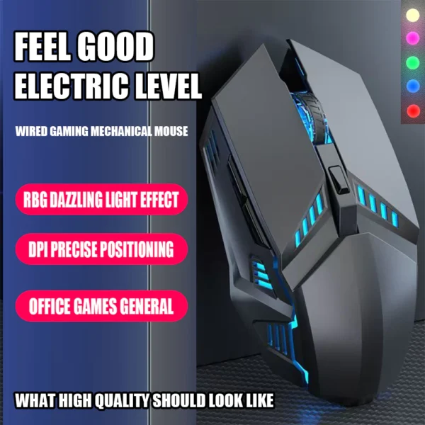 my-11134207-7rasj-m798ac6p349548.webp Gaming Mouse LED Backlit USB Silent Wired Ergonomic Design Mice 1000 3600 DPI Esports Game Mouse