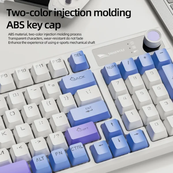 my-11134207-820l6-mjsasnay5atg0a.webp MK95 Wireless Bluetooth Mechanical Keyboard 2.4G 96 Keys Swappable RGB