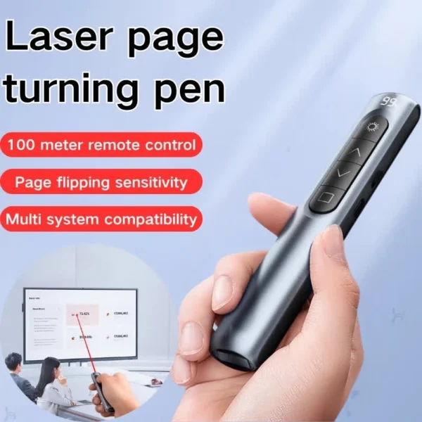 sg-11134201-7rd71-m7am86mxm7xo82.webp Laser Flip Pen Remote Control PPT Slide Wireless 2.4GHz Type C Charging Laser Pointer