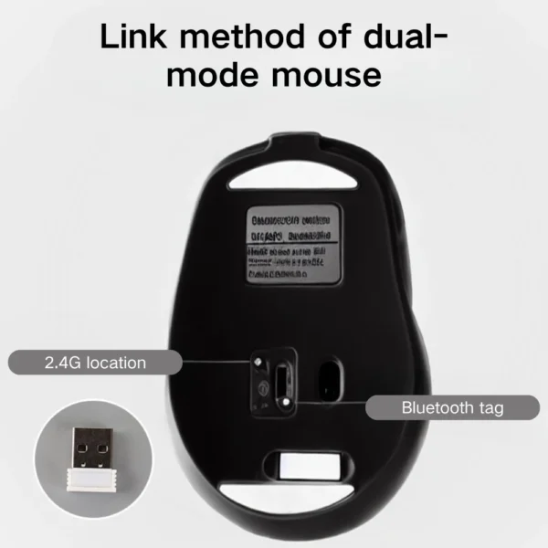 sg-11134201-7repk-m8yjt0fvkkpzae.webp Wireless Mouse Bluetooth 2.4Ghz Receiver Optical Adjustable Rechargeable Random Color