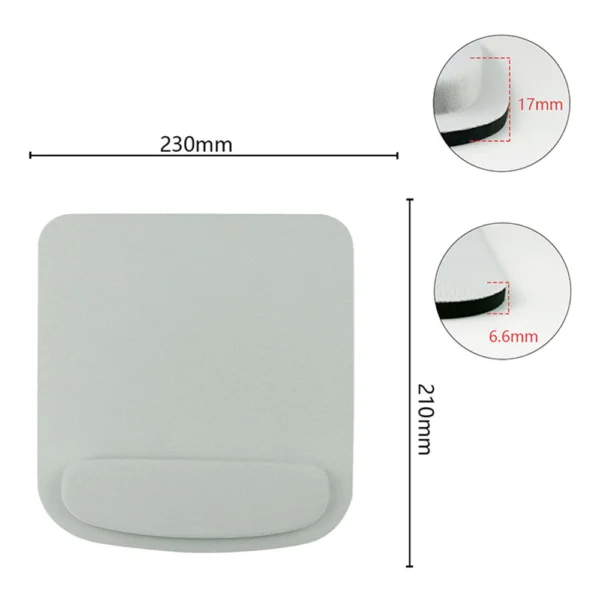 Square Mouse Pad EVA Non Slip Mice Mat Support Wristband