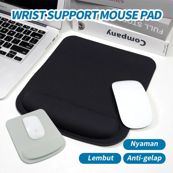 Square Mouse Pad EVA Non Slip Mice Mat Support Wristband