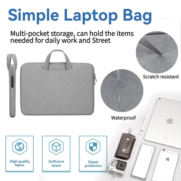 sg-11134201-7rfft-m41jzuhcdz74f3.webp Laptop Bag Notebook Tablet Computer Case Protect Cover Sleeve Handbag Shockproof Waterproof